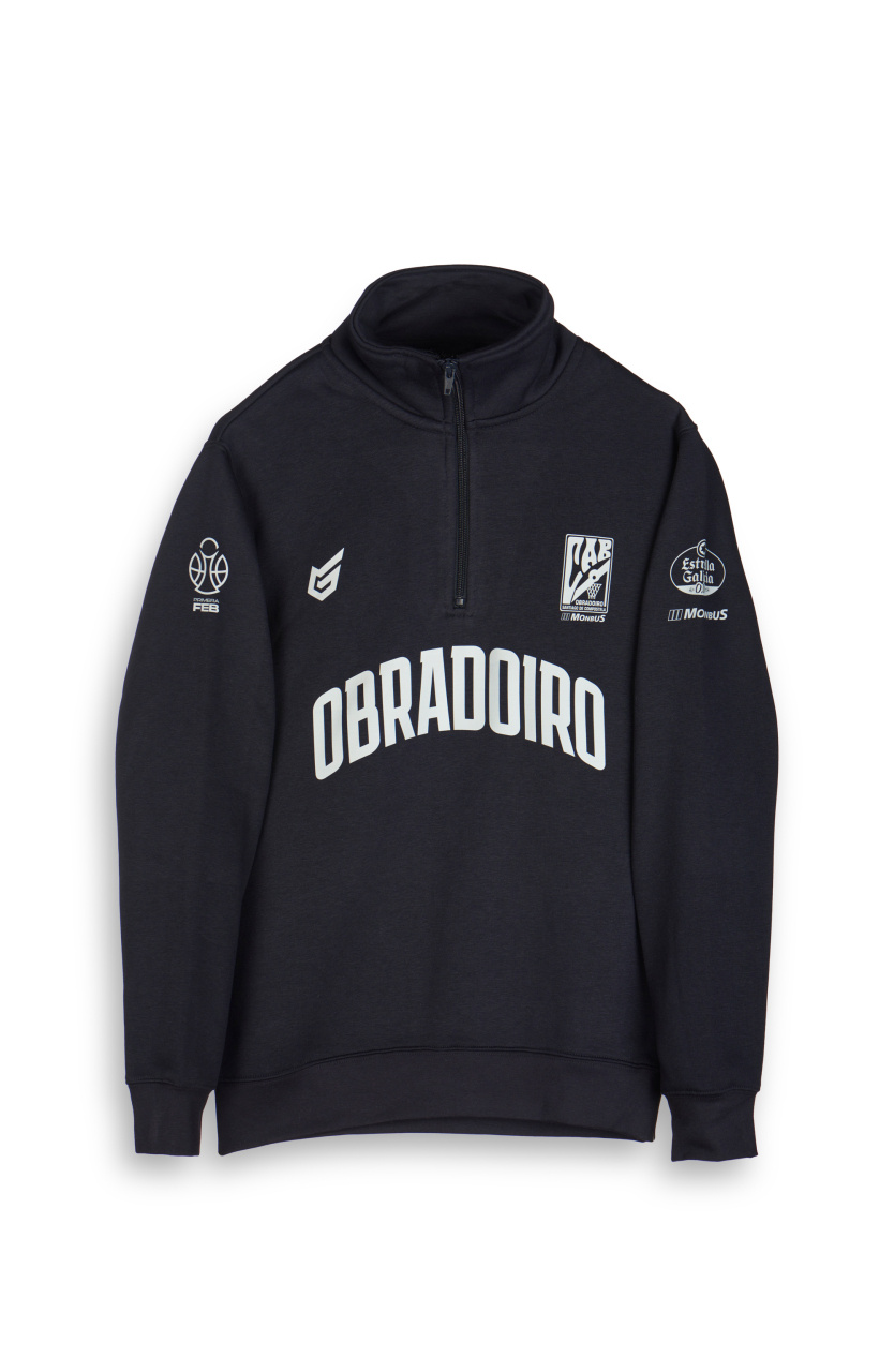 Media cremallera azul