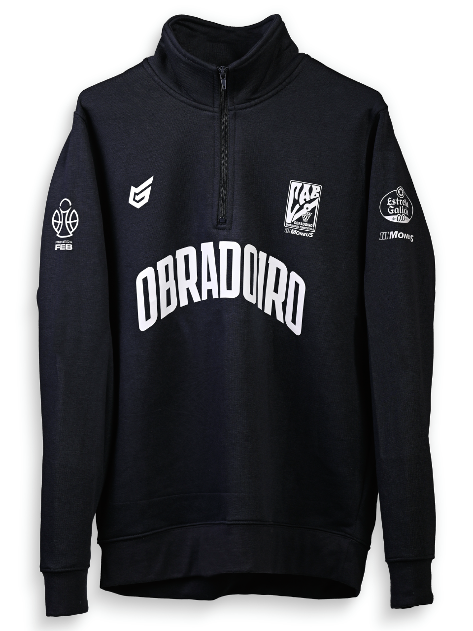 Media cremallera azul