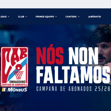 El Obradoiro CAB lanza su nueva página web oficial