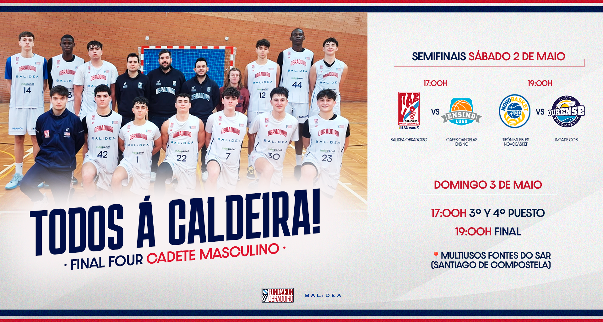 El Obradoiro acogerá el Final Four Cadete Masculino
