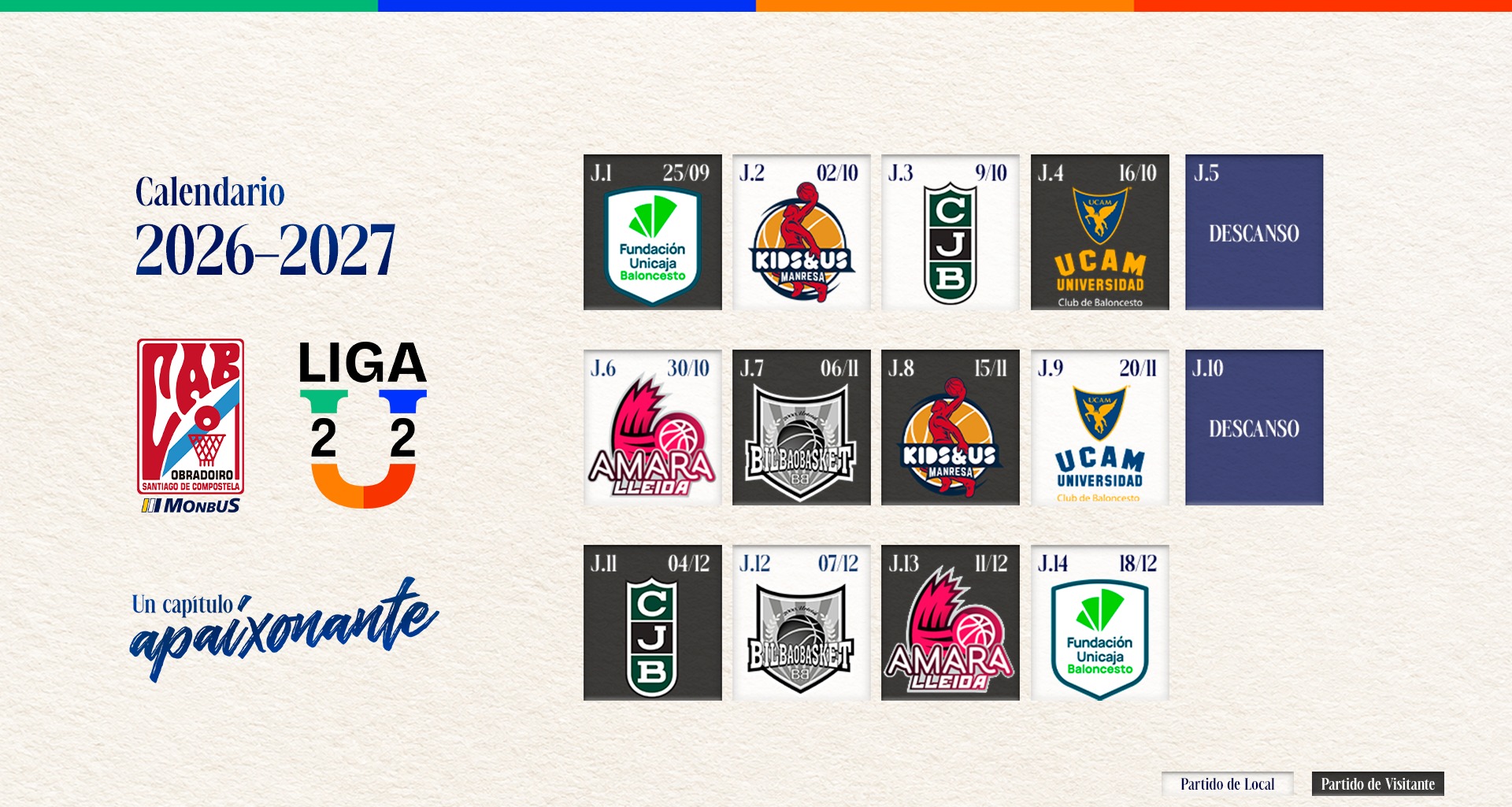 El Obradoiro ya conoce su calendario de Liga U